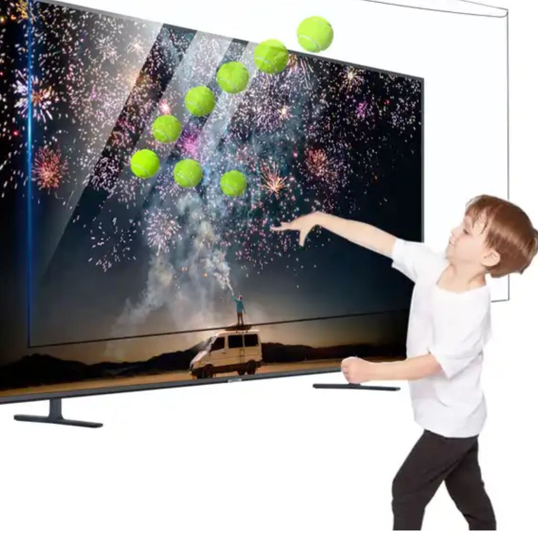 65 Inch TV Screen Protector واقي شاشة تلفزيون 65 بوصة – Anti-Blue Light, Anti-Scratch – حماية للعين للأطفال والحيوانات الأليفة – Easy Install, Clear View