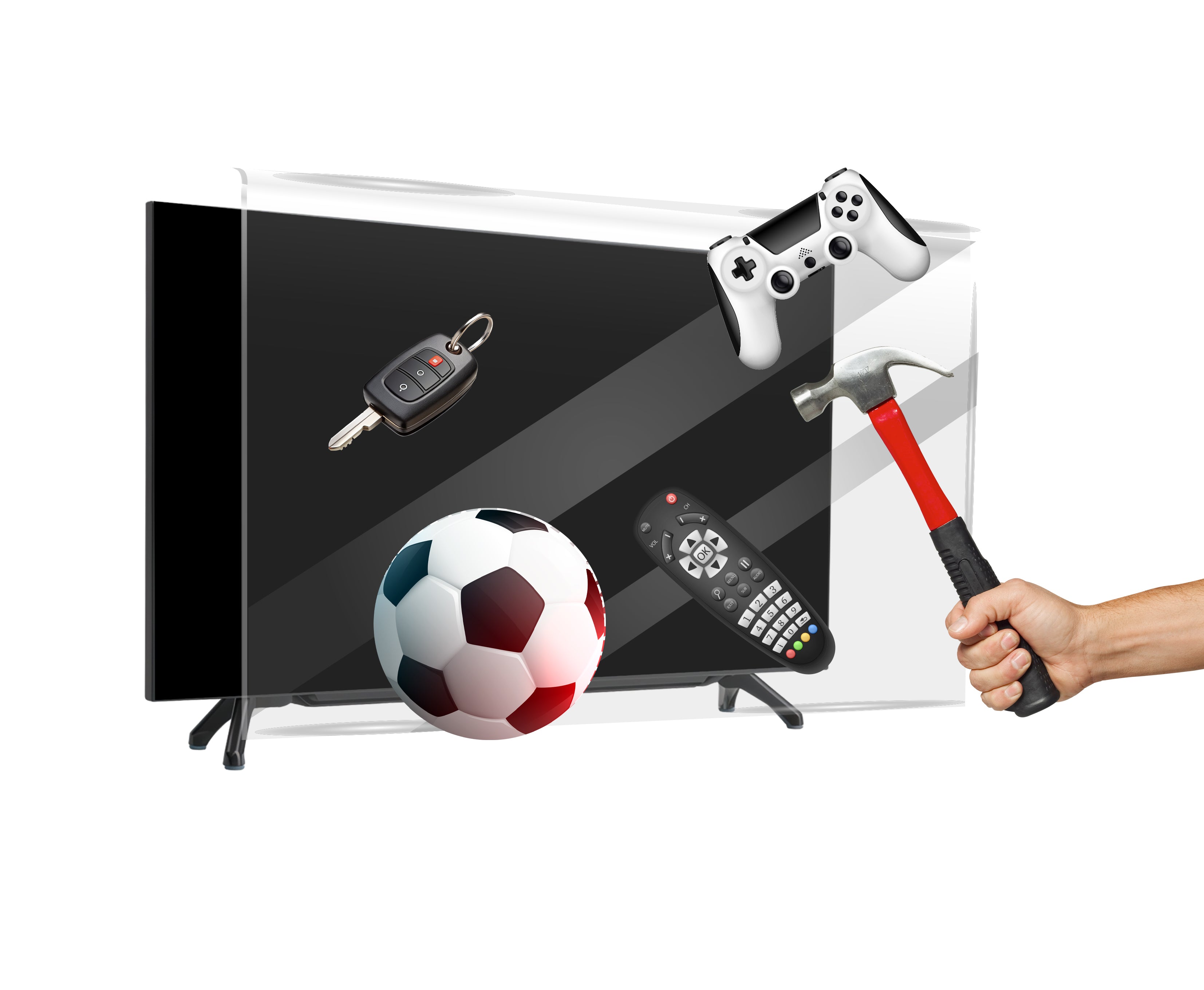 32 Inch TV Screen Protector واقي شاشة تلفزيون 32 بوصة – Anti-Blue Light, Anti-Scratch – حماية للعين للأطفال والحيوانات الأليفة – Easy Install, Clear View