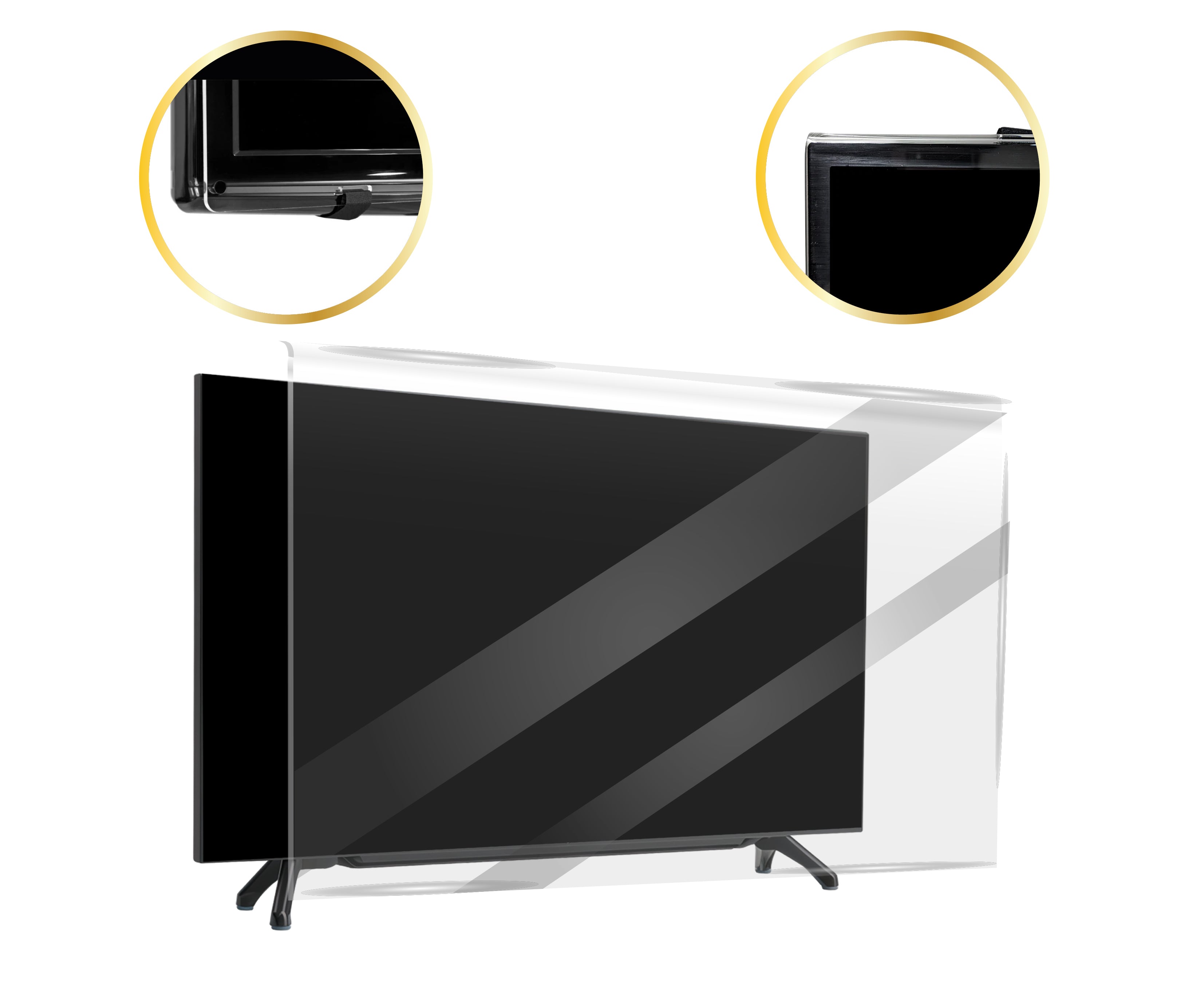 TV Screen Protector 55 Inch – Anti-Glare, Scratch Resistant, Kids & Pet Protection – Clear Shield for Flat Smart TVs (واقي شاشة تلفزيون 55 بوصة – مضاد للوهج والخدوش، حماية من الأطفال والحيوانات)