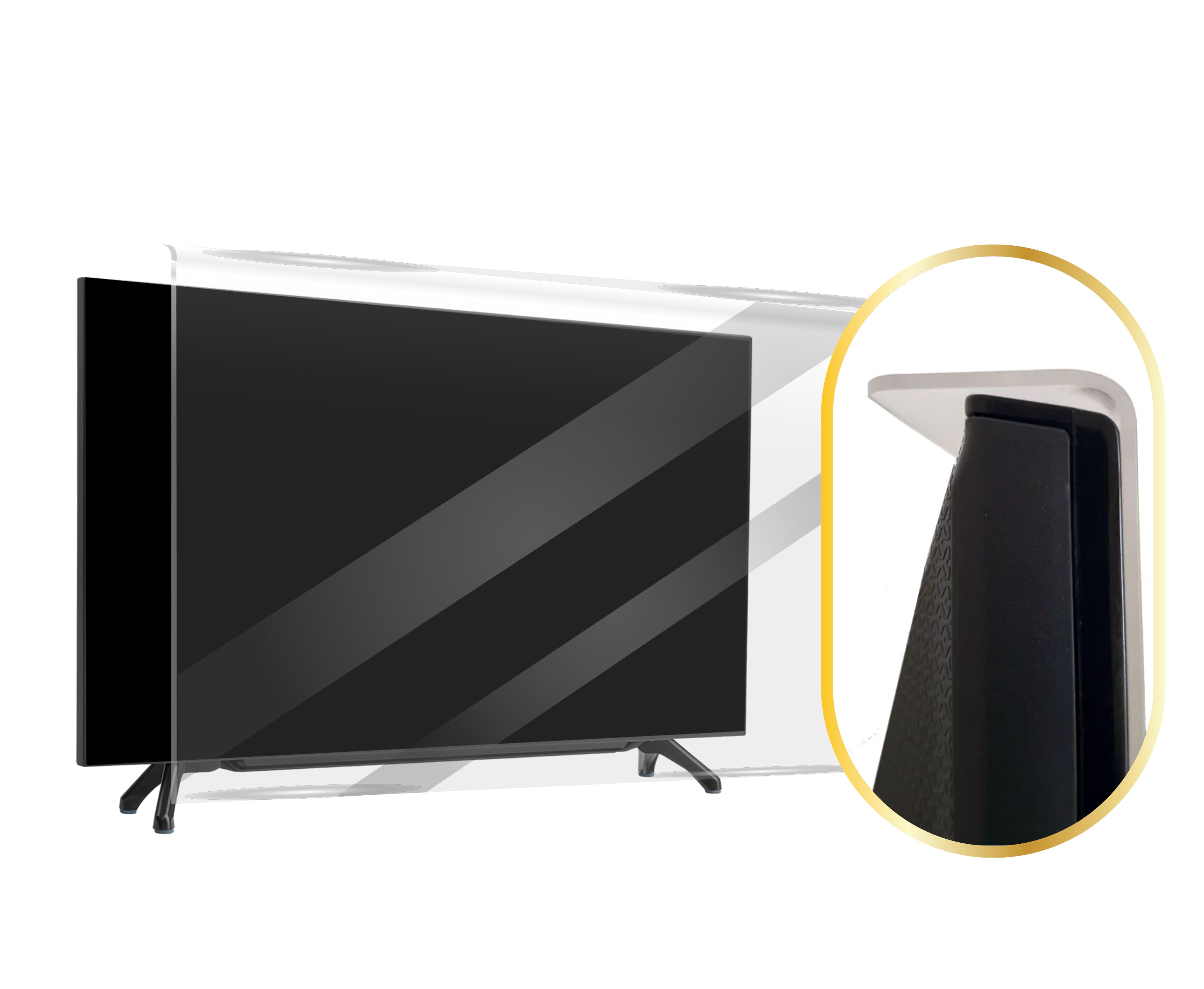43 Inch TV Screen Protector واقي شاشة تلفزيون 43 بوصة – Anti-Blue Light, Anti-Scratch – حماية للعين للأطفال والحيوانات الأليفة – Easy Install, Clear View